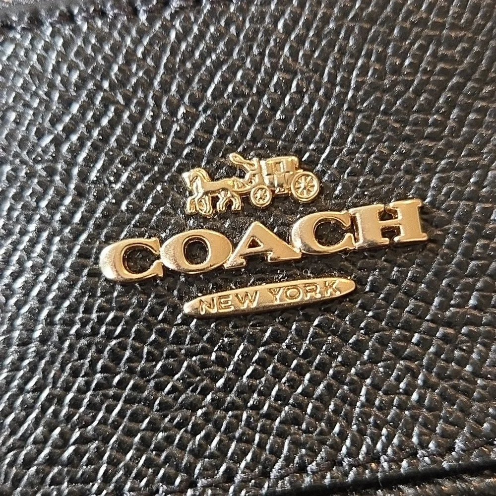 Coach Black Leather Clutch/Wristlet - Picture 2 of 4